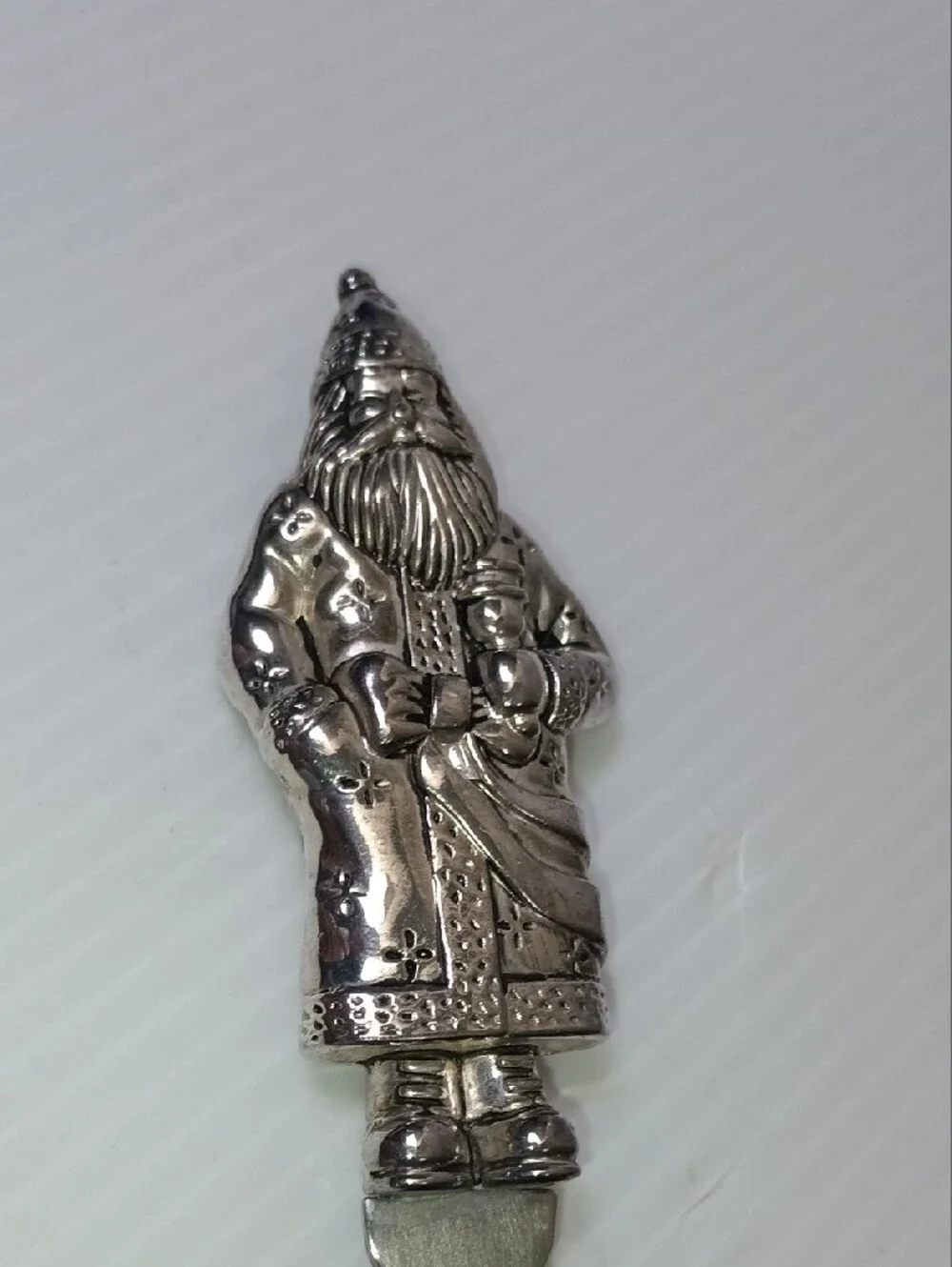 Vintage Wallace Silversmiths Holiday Santa Claus 3Piece Cheese Knife Serving Set